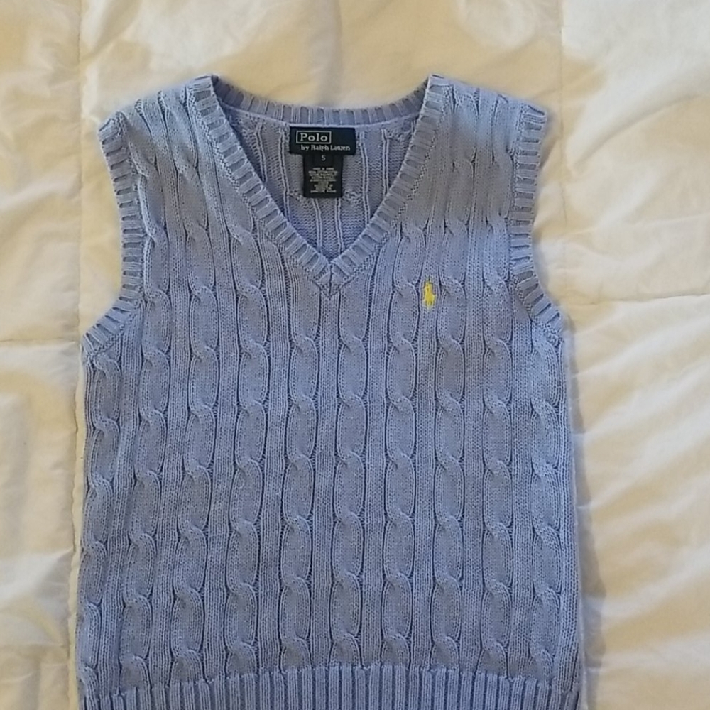 Ralph Lauren Boys Cable-knit Cotton Sweater Vest